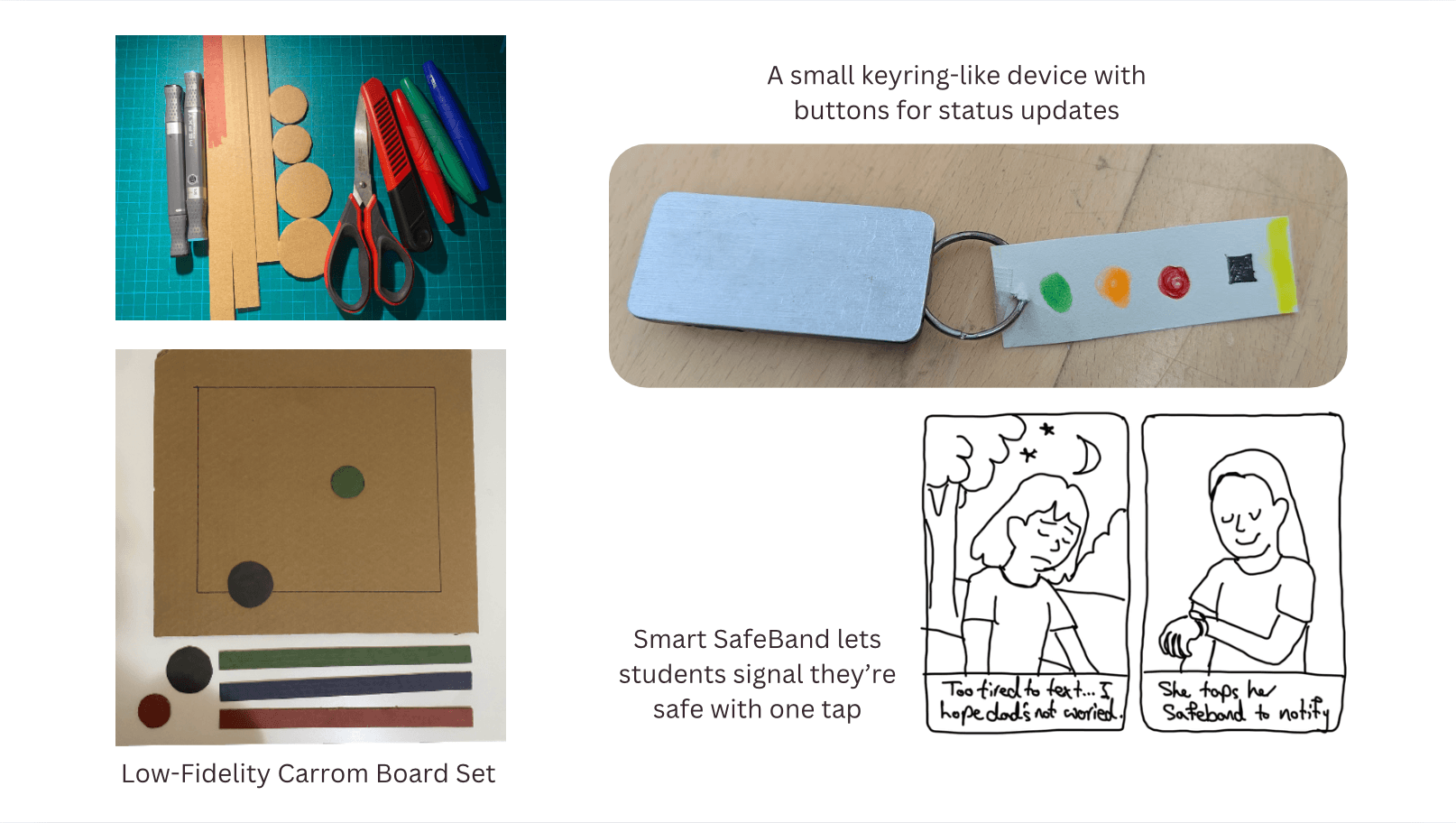 Ideation sketches for the keyring concept