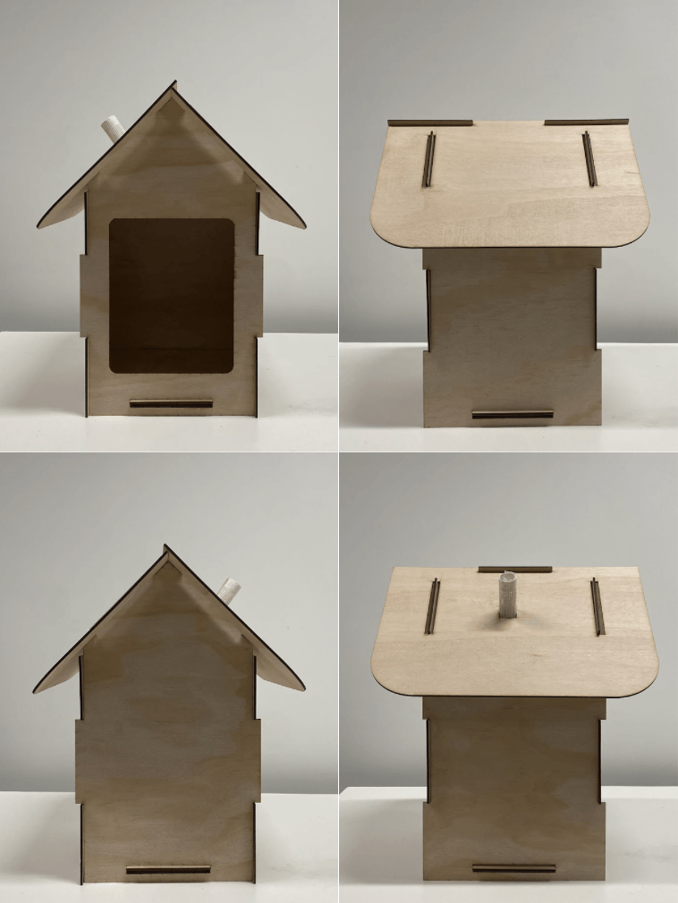 Laser-cut wooden house prototype