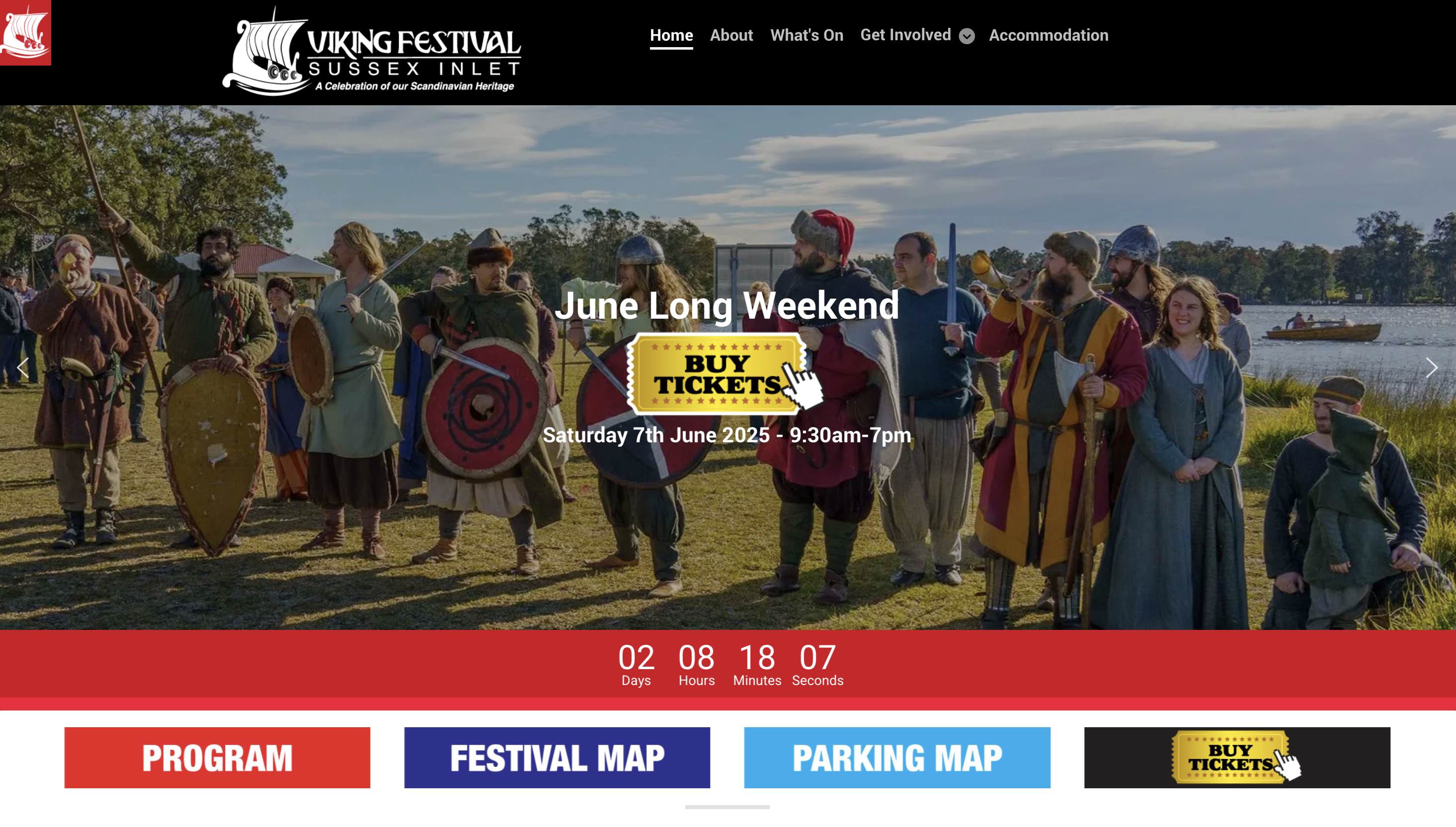 Current Viking Festival homepage