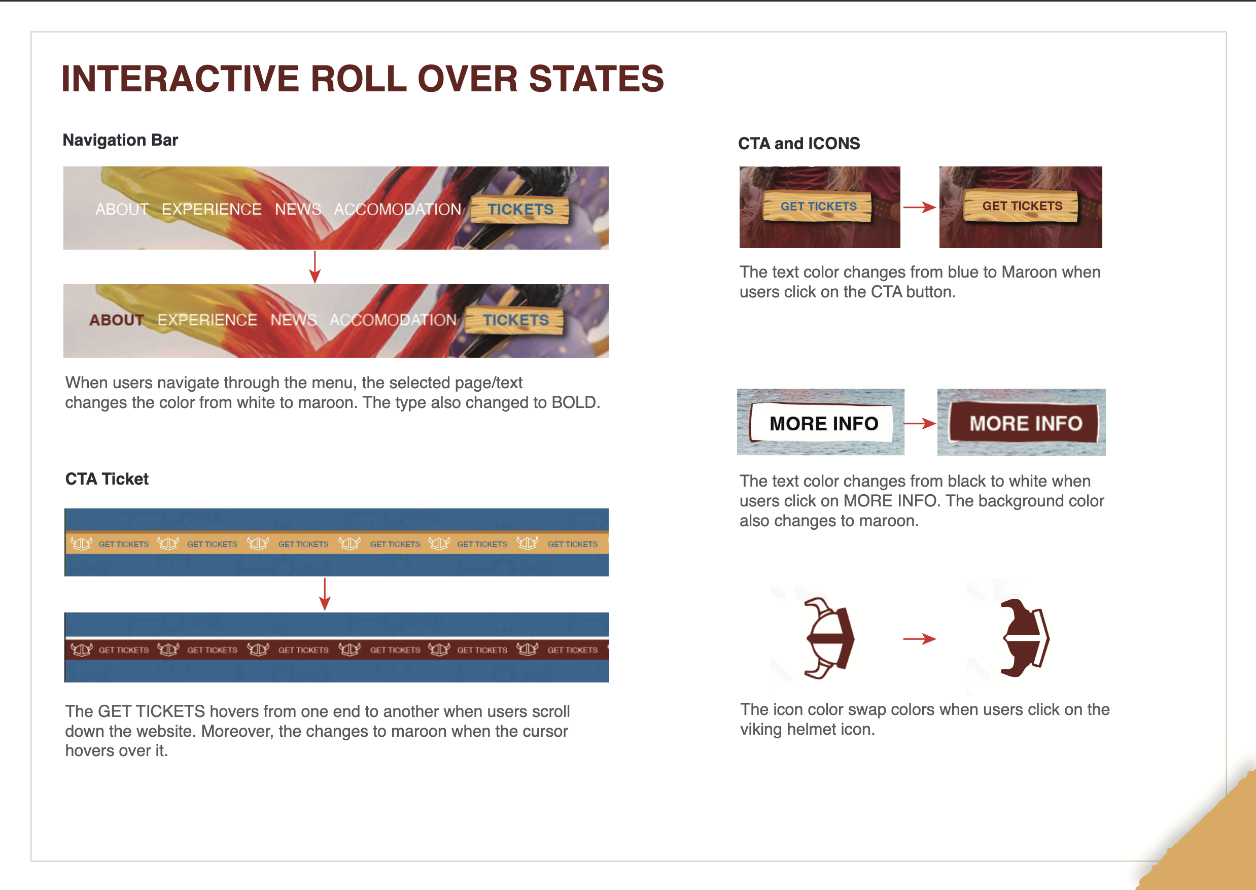 Roll-over interaction states